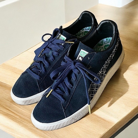 Puma Suede Vintage Sneaker Shashiko Mij Intense Blue 21-FA-I Men 9 Celeb Style - Picture 12 of 13